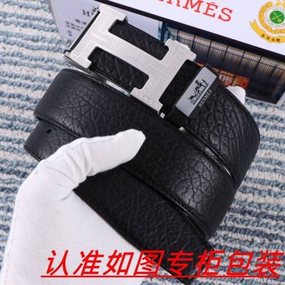品名：爱马仕...腰带原单 皮带 材料：百分百头层牛皮，保证真皮。24K纯钢扣双面可用专柜同等质量， 送人自用首选 包装： 请认准如图专柜包装，赠送打孔器，银联