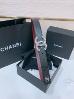 Chanel 春夏新款 小牛皮与黄铜Cc搭扣 精致细腻 光滑优雅 3.0Cm