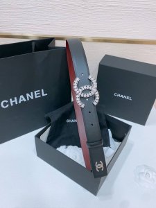 Chanel 春夏新款 小牛皮与黄铜Cc搭扣 精致细腻 光滑优雅 3.0Cm