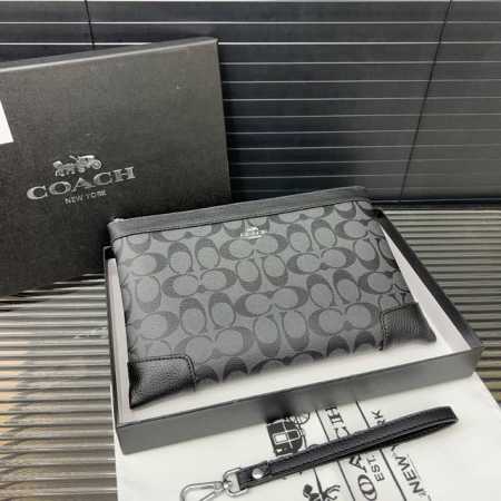 Coach 蔻驰 印花手拿包 夹包 男包 顶级做工 高端品质 配送礼盒 规格 26 X 16 Cm - 点击图像关闭