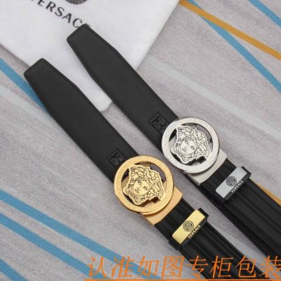 腰带皮带：范思哲自动带牛皮腰带· 男款皮带：材质百分百头层牛皮腰带保证真皮皮带，专柜原单品质、做工精细，时尚大牌，送人自用首选包装： 请认准如图专柜包装