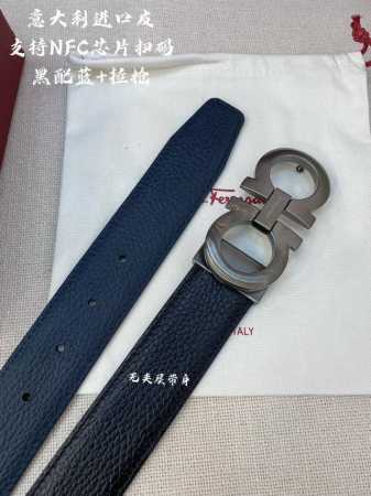 特 Ferragamo菲拉格慕 Nfc芯片扫码款 正品尺寸3.5Cm意大利原厂皮 - 点击图像关闭