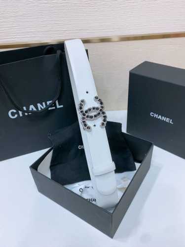 Chanel经典双C皮带腰带 新款Logo扣搭配进口羊皮带身，质感满分，简直身春日里的点睛之笔，皮带直径3.0Cm