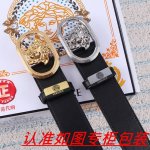 品名：Versace.范思哲原单 DDD 材料：百分百头层牛皮，保证真皮。24K纯钢扣双面可用专柜同等质量， 送人自用首选 DDD 包装： 请认准如图专柜包装，