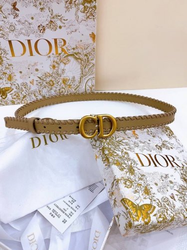 特 -Dior 20 毫米黑色光滑牛皮 Saddle Belt Montaigne Star Cd 腰带扣 内侧饰以 Christian Dior Paris
