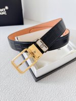 品名：万宝龙 Montblanc原单 腰带 皮带 型号：针扣，新款原版经典精品针式扣头，实物拍摄，原版头层牛皮 材料：百分百头层牛皮，保证真皮。双面可用专柜同等
