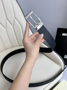 特 Montblanc万宝龙 宽3.5Cm 采用头层牛皮 精品针式扣头 自由裁剪商务休闲