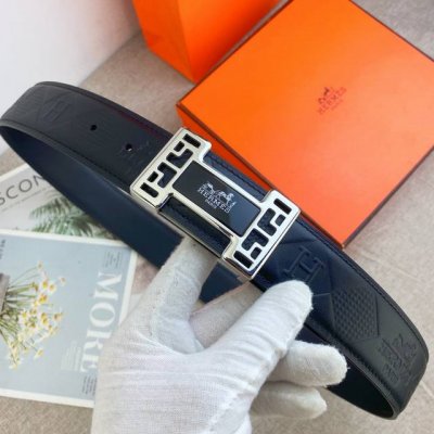 爱马仕 特种皮腰带系列 ，原厂五金精品不锈钢扣 手感柔软舒适 宽3.8Cm。
