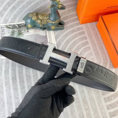 爱马仕 特种皮腰带系列 ，原厂五金精品不锈钢扣，手感柔软舒适 宽3.8Cm。