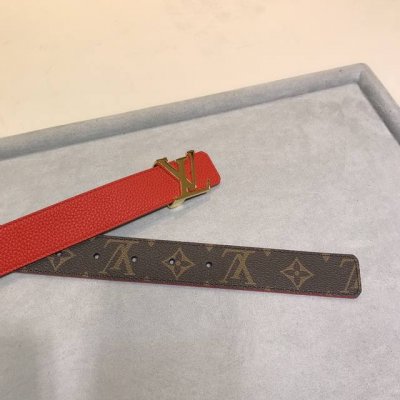 路易 Louis Vuitton 经典老花3.0Cm 小牛皮 双面两用