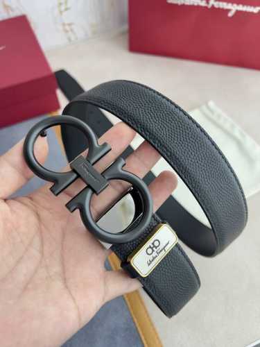 品名：菲拉格慕.Ferrgamo腰带 皮带 原单 型号：挂扣，原版新款挂扣，实物拍摄，头层牛皮 材料：百分百头层牛皮，保证真皮。双面可用专柜同等质量，经典双面头