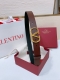 Vlogo Signature搭扣，亮面小牛皮腰带 -施华洛钻 光面搭扣 -进口小牛皮材质 进平纹带身 -宽度：3厘米