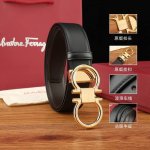 特 Ferragamo.菲拉格慕 全套包装 宽度3.5Cm 高级定制款男士皮带 双面进口牛皮 可双面使用 自行选择搭配 真材实料 很有质感 时尚经典不失风范 搭