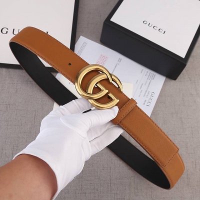 宽度3.8Cm Gucci 手掌纹 双面头层、采用精挑细选进口顶级牛皮，手感柔软细腻！做工精致与专柜1:1品质！商务既有时尚