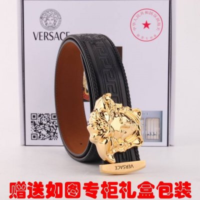 皮带：范思哲.Ver 原单 腰带：百分百头层牛皮，保证真皮。24K纯钢扣双面可用专柜同等质量， 送人自用首选包装： 请认准如图专柜包装，赠送打孔器，银联发票，宽