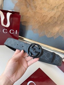 特 Gucci古驰法国原厂皮料，黑帆布 原厂底皮 品质毋庸置疑 没有更好 只有最好 宽度4.0Cm