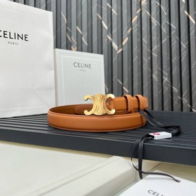 官网款 赛琳Celine Ss20新款凯旋门Logo 韩版时尚腰带皮带 男士女士通用 宽度2.5Cm 腰带