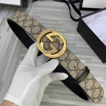宽度3.8 Gucci 經典款g家標誌花面 頭層皮底；搭配原單鋼扣採用精挑細選進口頂級牛皮，手感柔軟細膩！做工精緻 商務既有時尚的 - 点击图像关闭