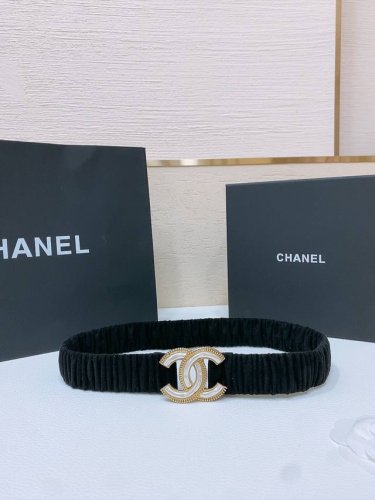 Chanel 24C Cc树脂白 齿链黄铜Logo扣 小牛皮 银色金属 与 金色金属 3.0Cm精品 弹力十足 百搭 优雅 码数含扣S=65Cm总长可用75、8