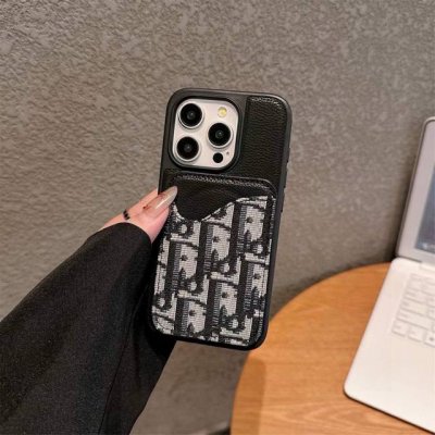 Dior迪奥卡包手机壳 荔枝纹磁吸壳磁吸卡包 型号 为了不出现报错型号 请打开本机查看手机设置显示的型号 iphone16系列更新 iphone16pro Ma