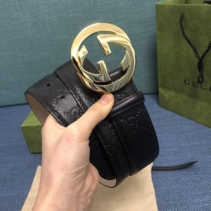 配全套包装礼盒 古奇 原厂精密电渡扣头，意大利原厂皮，宽3.8Cm，双面可用