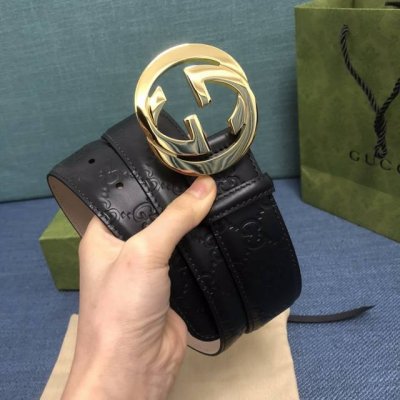 配全套包装礼盒 古奇 原厂精密电渡扣头，意大利原厂皮，宽3.8Cm，双面可用