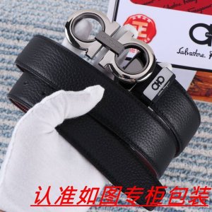 品名：菲拉格木原单 材料：百分百头层牛皮，保证真皮。24K纯钢扣双面可用专柜同等质量， 送人自用首选 包装： 请认准如图专柜包装，赠送打孔器，银联发票，宽度3.