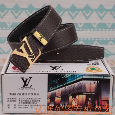 品名：Lv 皮带 原单 腰带 材料：百分百头层牛皮腰带，保证真皮皮带，专柜原单品质、做工精细，时尚大牌，送人自用首选 包装： 请认准如图专柜包装，赠送打孔器，手