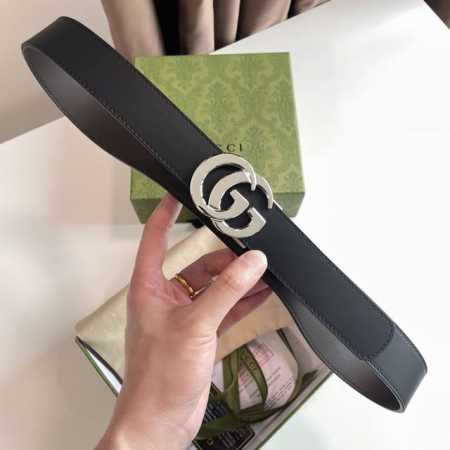 特 Gucci-古驰自动平滑款 宽度35Mm 精品钢质五金搭配意大利进口皮腰带 手感柔软 长度可调 - 点击图像关闭