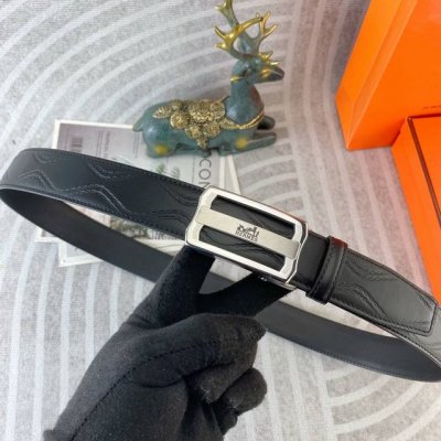 爱马仕 特种皮腰带自动带系列 ，原厂五金精品不锈钢扣，手感柔软舒适 宽3.5Cm。