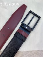 Montblanc万宝龙 宽3.5Cm 采用头层牛皮 精品针式扣头 自由裁剪商务休闲皮带