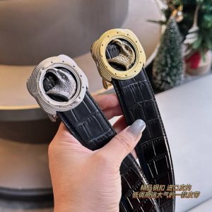 史蒂芬Stefan0 Ricci 男士腰带 精选进口牛皮压花鳄鱼纹 精雕原版鹰头钢扣 尽显高贵气质 3.5宽度 专柜同款