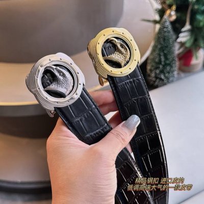 史蒂芬Stefan0 Ricci 男士腰带 精选进口牛皮压花鳄鱼纹 精雕原版鹰头钢扣 尽显高贵气质 3.5宽度 专柜同款