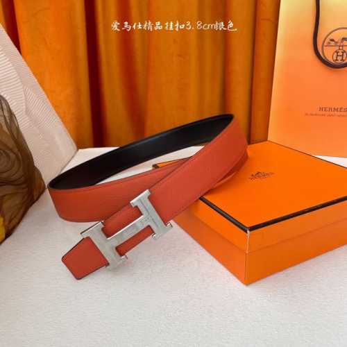 特 爱马仕Hermes 原单爱马仕，宽3.8Cm进口原版皮带身，双面可两面用，精品电镀五金 ！