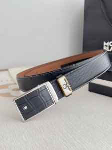 品名：万宝龙.Montblanc原单 腰带 自动皮带 型号：自动带，原版新款纯钢材质自动扣，双面头层牛皮实物拍摄， 材料：百分百头层牛皮，保证真皮。专柜同等质量