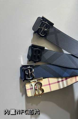 特 巴宝莉 Tb系列意大利原厂皮料 双面两用尺寸4.0Cm 五金进口炉内五金，并非市场It水调五金所见所得 支持正品Nfc芯片感应验证