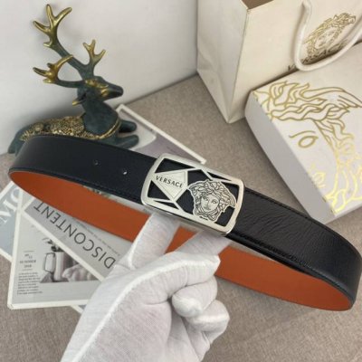范思哲 特种皮腰带系列 ，原厂五金精品不锈钢扣，手感柔软舒适 宽3.8Cm。