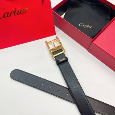 卡地亚男士商务正装腰带 精品扣头、敢承诺双面头层牛皮送礼自用推荐给大家[社会社会]尺寸3.5Cm