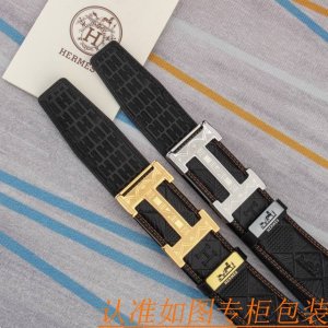 腰带皮带：爱玛仕原单牛皮腰带· 男款皮带：材质百分百头层牛皮腰带保证真皮皮带，专柜原单品质、做工精细，时尚大牌，送人自用首选包装： 请认准如图专柜包装赠