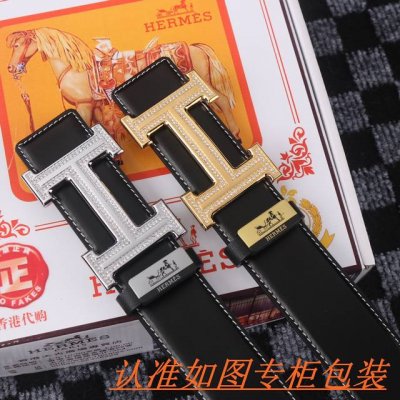 品名：爱马仕 原单 材料：百分百头层牛皮，保证真皮。专柜原单品质、做工精细，送人自用首选 包装： 请认准如图专柜包装，赠送打孔器，银联发票，宽度3.8Cm