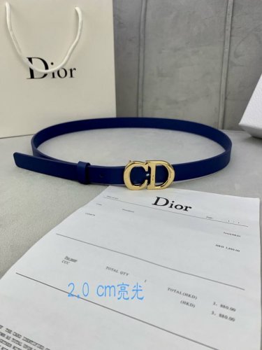 宽度2.0Cm Dior 迪奧 爆款平面無線帶身 Saddle进口小牛皮带身 金属“Cd”标志 採用進口雙面頭層牛皮