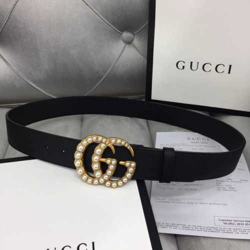 配送专柜全套礼盒包装。 Gucci 经典原单配以标志双 G 带扣。宽度:3.8Mm手感柔软，修长真皮腰带采用gucci原厂小牛皮精致而成。 品质保证 无忧售后