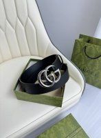 特 Gucci，原厂精密电渡扣头，意大利原厂皮，宽4.0Cm，代购级。