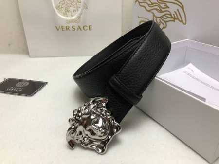 范思哲 3.8Cm，Versace，双面进口牛皮-荔枝纹，搭配纯铜经典美人头亮面扣，简单时尚百搭款！ - 点击图像关闭
