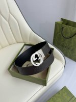 特 Gucci，原厂精密电渡扣头，意大利原厂皮，宽3.7Cm，代购级。
