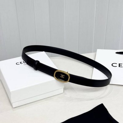 Celin E新品立体浮标扣女士腰带 意大利进口小牛皮 搭铜扣 宽度2.5双面佩戴