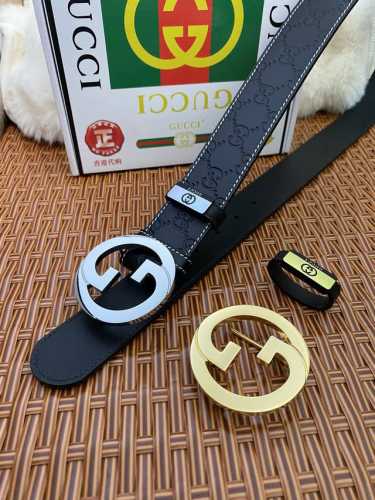 品名：古奇.Gu...Ci 原单 材质：原单牛皮腰带 百分百头层牛皮腰带保证真皮，24K纯钢扣，专柜原单品质、做工精细，时尚大牌，送人自用首选 包装： 请认准如
