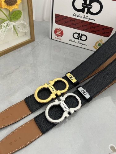 品名：菲拉格幕 原单 材质：原单牛皮腰带 百分百头层牛皮腰带保证真皮，24K纯钢扣，专柜原单品质、做工精细，时尚大牌，送人自用首选 包装： 请认准如图专柜包装赠
