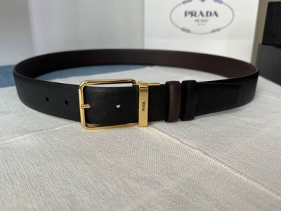 Pra、Da 普拉～达男士旋转针扣款，带身双面十字纹双面可用，与时尚的不期而遇。宽度:3.5Cm。顶级