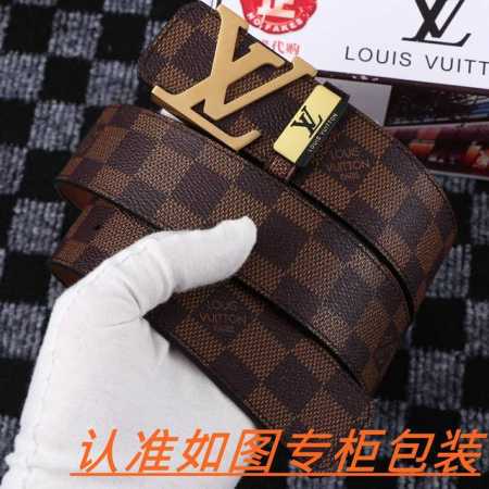品名：Lv..路易..威登原单 材料：百分百头层牛皮，保证真皮。24K纯钢扣双面可用专柜同等质量， 送人自用首选 包装： 请认准如图专柜包装，赠送打孔器，银联发 - 点击图像关闭